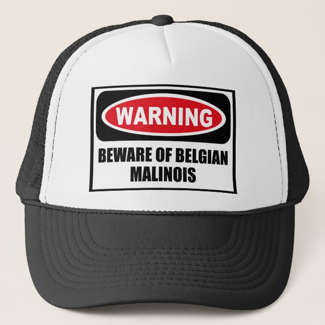 Boné Advertir BEWARE do chapéu BELGA de MALINOIS (Frente)