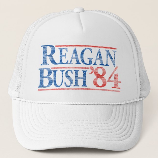Boné Afastado Reagan Bush '84 Campaign Hat (Frente)