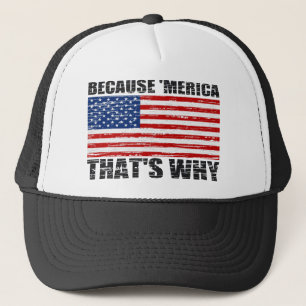 Boné Afligido PORQUE 'chapéu da BANDEIRA de MERICA É