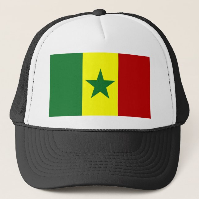 Boné África: Bandeira da República do Senegal (Frente)