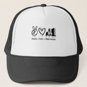 Boné Agente Imobiliário Peace Love Gift Perfect