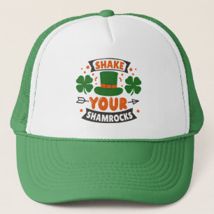 Boné Agite seu Dia de São Patrício de Shamrocks