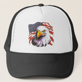 Boné Águia americana com um rasgo - bandeira dos EUA no