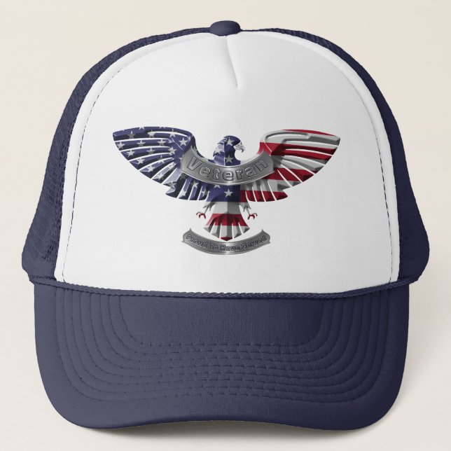 Boné Águia Americana Veterana “Orgulhoso de Ter Servido (Frente)