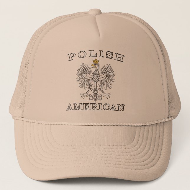 Boné Águia Branca Polonesa Americana (Frente)