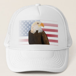 Boné Águia com bandeira americana desbotada