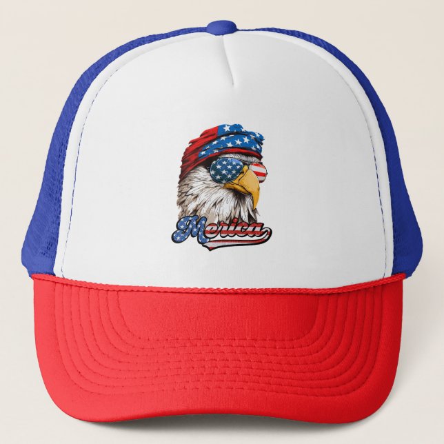 Boné Águia Patriótica Merica 4 de Julho (Frente)