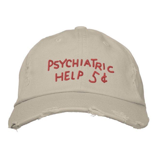 Boné Ajuda Psiquiátrica – Gorro Bordado 5 Centavos (Frente)
