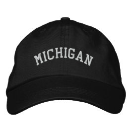 Boné Ajustável bordado de Michigan preto