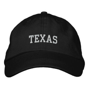 Boné Ajustável bordado do Texas preto