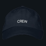 Boné ajustável bordado pela tripulação<br><div class="desc">Uma Tripulação de classe bordou um Boné ajustável. Selecione o estilo do produto e a cor da sua escolha. O texto é um modelo personalizável.</div>