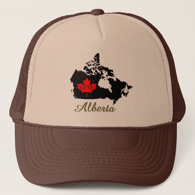 Boné Alberta Customizable Love Province Canada hat (Frente)