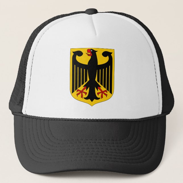 Boné Alemão Eagle no protetor amarelo (Frente)