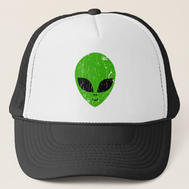 Boné alienígena verde da extraterra de ficção científic (Frente)
