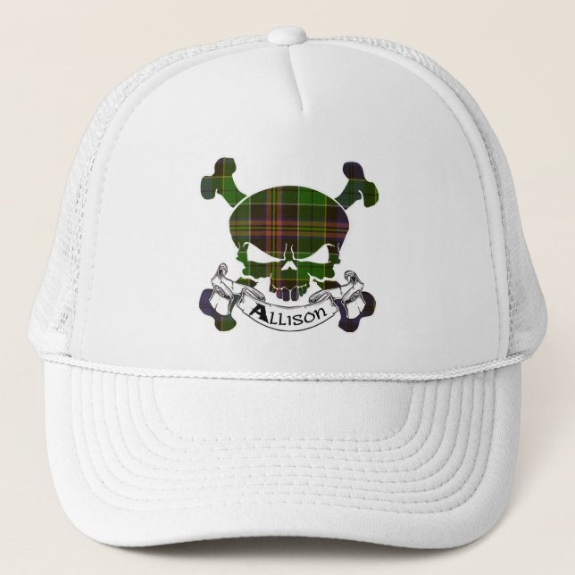 Boné Allison Tartan Skull Hat (Frente)