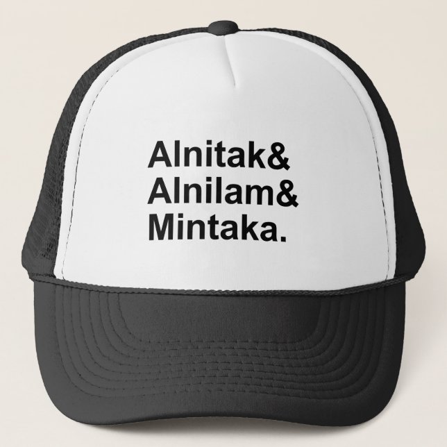 Boné Alnitak Alnilam Mintaka | 3 Estrelas do Cinturão d (Frente)