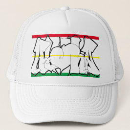 Boné Aloha 24 Rasta Trucker Hat White