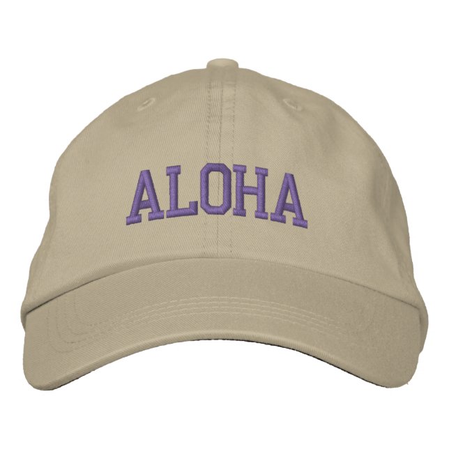 BONÉ ALOHA (Khaki w/Dark Teal) (Frente)