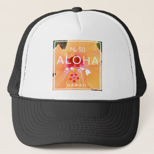 Boné Aloha n.o 50 Orange Hibiscus