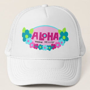 Boné Aloha Quer Dizer Olá Trucker Hat