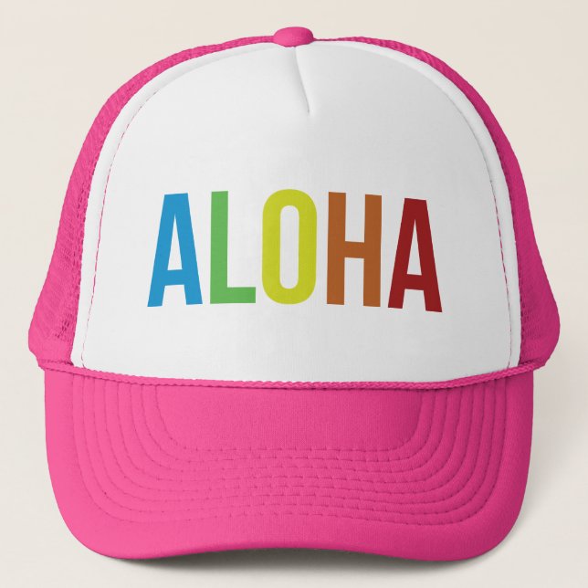 Boné Aloha Rainbow Pink (Frente)