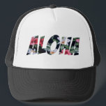 Boné Aloha Vintage Havaiano Impressão.png<br><div class="desc">Aloha num impressão havaiano vintage. Perfeito para o Havaí e além.</div>