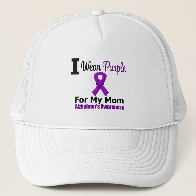 Boné Alzheimer's Disease Purple Ribbon for My Mãe (Frente)