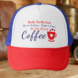Boné Amante de café relaxa vermelho