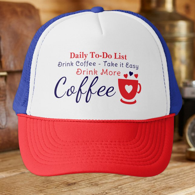 Boné Amante de café relaxa vermelho (Criador carregado)