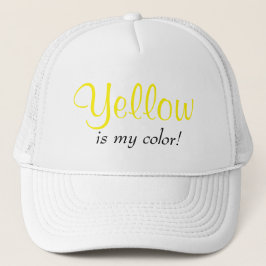 Boné Amarelo é a minha cor Citação Fofa