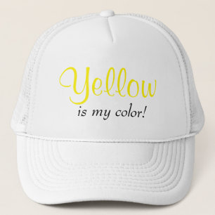 Boné Amarelo é a minha cor Citação Fofa