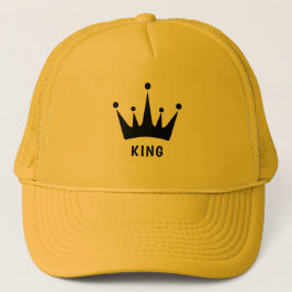 Boné Amarelo e Amarelo Personalizado Texto KING