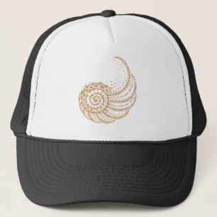 Boné amarelo espiral