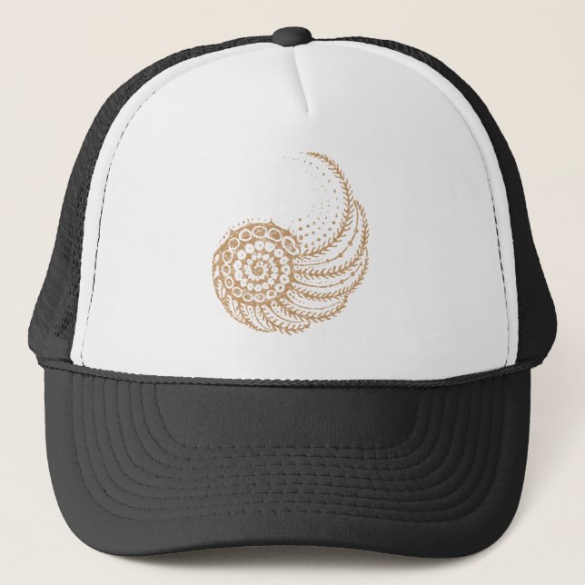 Boné amarelo espiral (Frente)