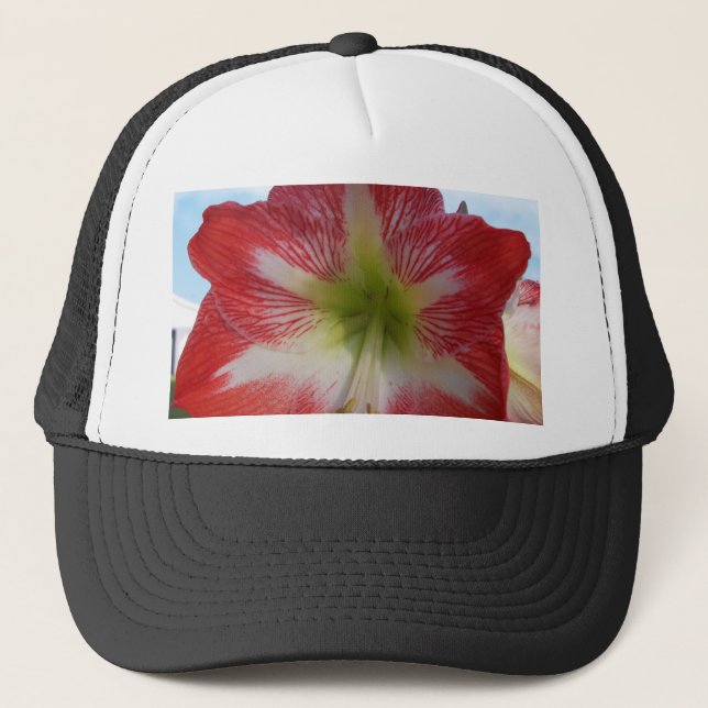 Boné Amaryllis vermelho e branco MegaStar (Frente)