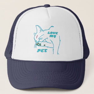 BONÉ AME MEU GATO DE AQUA