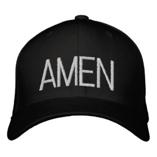 Boné AMEN Texto Simples e Negrito Fé Cristã 2