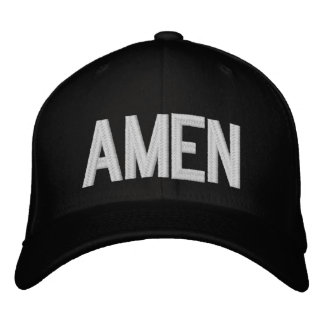Boné AMEN Texto Simples e Negrito Fé Cristã 3