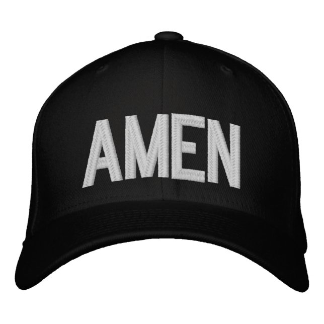 Boné AMEN Texto Simples e Negrito Fé Cristã 3 (Frente)