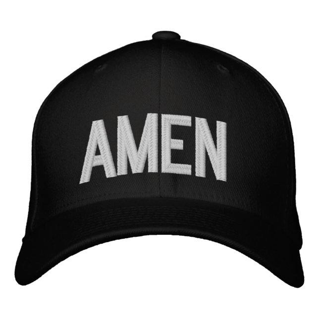 Boné AMEN Texto Simples e Negrito Fé Cristã 3 (Frente)