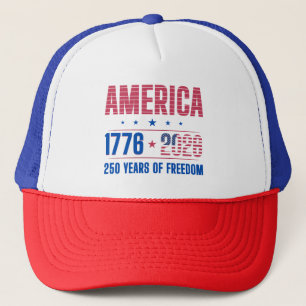 Boné AMÉRICA 1776 2026 250 anos de liberdade