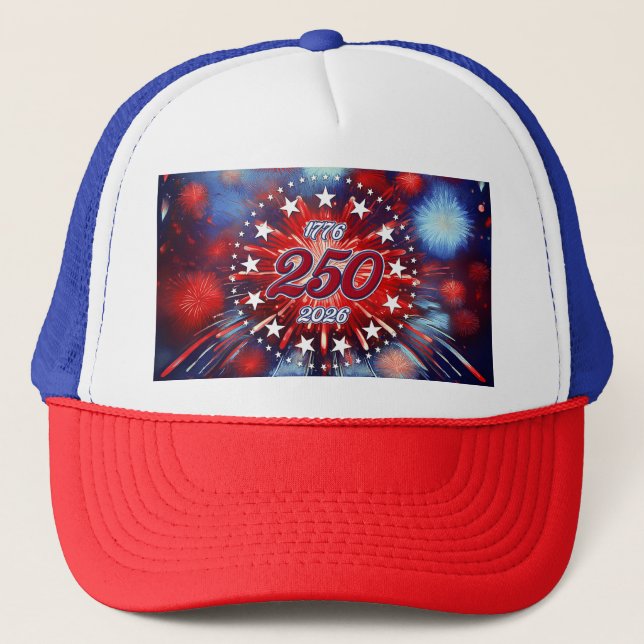 Boné America’s 250th Birthday Graphic Fireworks Burst (Frente)