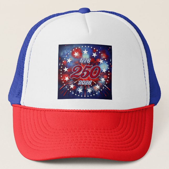 Boné America’s 250th Birthday Graphic Fireworks Burst (Frente)