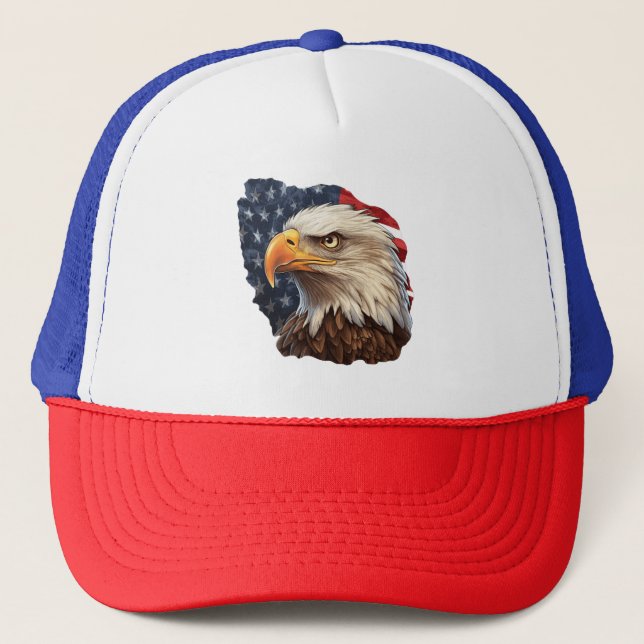 Boné American Flag Bald Eagle (Frente)