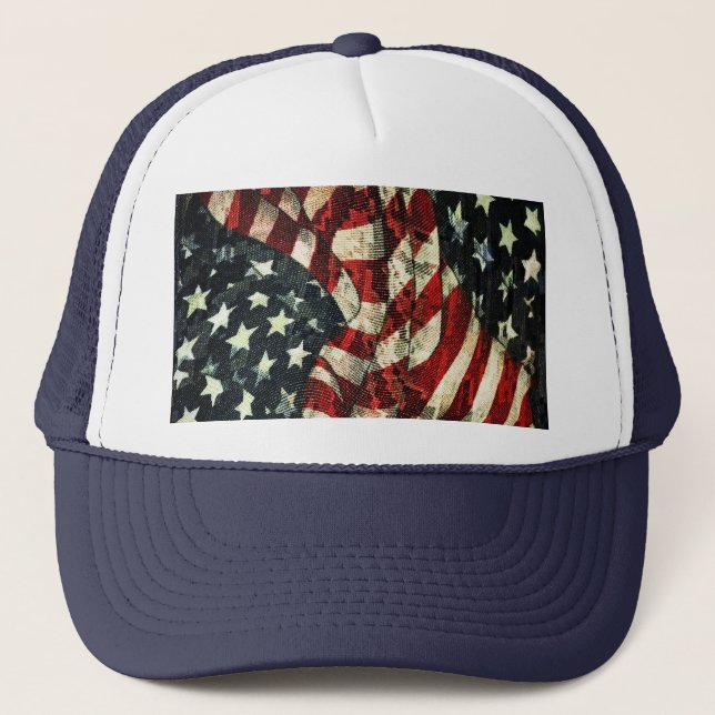 Boné American Flag-Camouflage por Shirley Taylor (Frente)