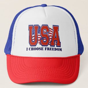 Boné American Flag USA I Choose Freedom Patriotic