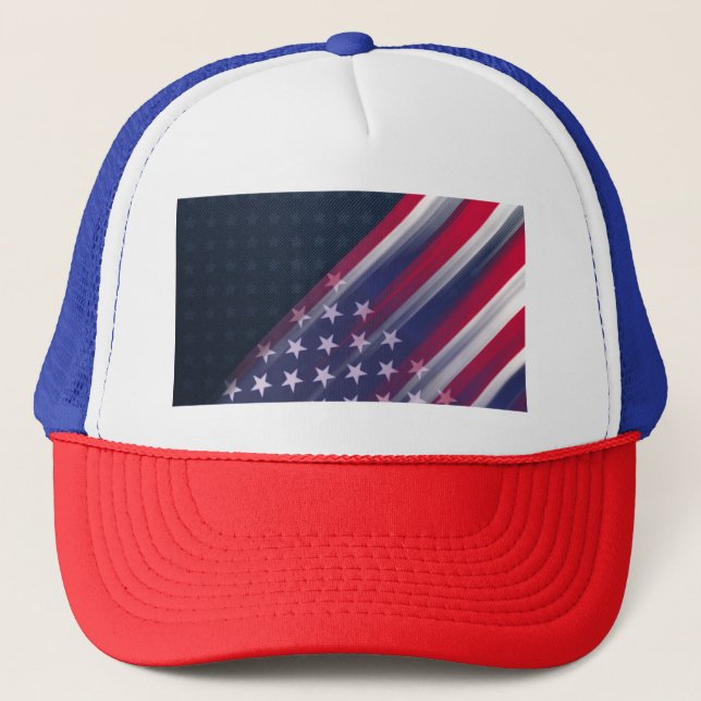 Boné American Spirit Trucker Hat – Red, White & Blue Bo (Frente)