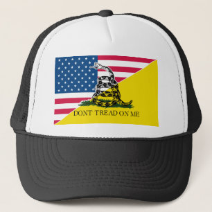 Boné Americano e bandeira de Gadsden