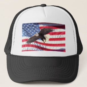 Boné Americano Eagle e chapéu da bandeira