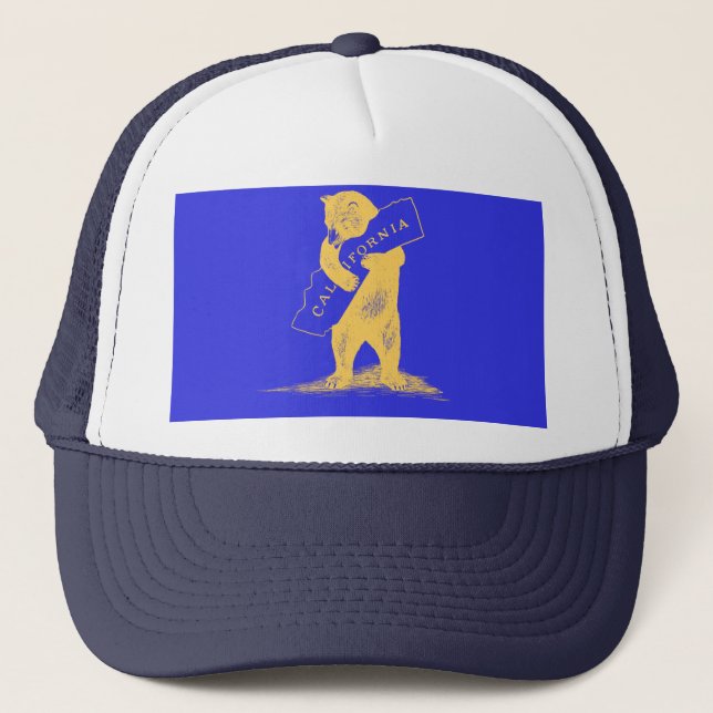 Boné Amo-Te, Califórnia. Azul e Dourado (Frente)